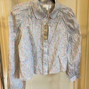 Loveshackfancy samsom blouse button down shirt Medium